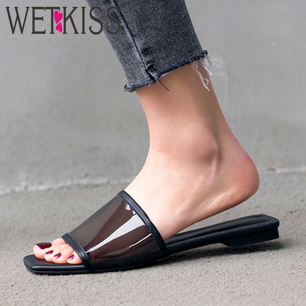 wetkiss summer slippers women slides shoes fashion casual transparent pvc mules shoes female outsides flat shoes ladies 210630, Black
wetkiss summer slippers women slides shoes fashion casual transparent pvc mules shoes female outsides flat shoes ladies 210630, Black
