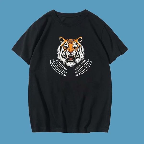 t-shirt lovers wear tiger head printing fashion brand popular short sleeve half men's national round neck chinese, White;black
t-shirt lovers wear tiger head printing fashion brand popular short sleeve half men's national round neck chinese, White;black