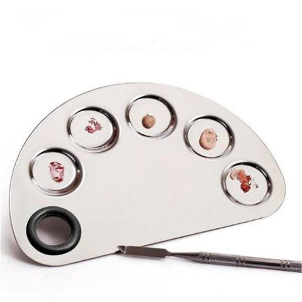 nail art equipment 1set stainless steel makeup mixer polish mixing plate foundation eyeshadow palette / spatula various shape tool, Silver
nail art equipment 1set stainless steel makeup mixer polish mixing plate foundation eyeshadow palette / spatula various shape tool, Silver