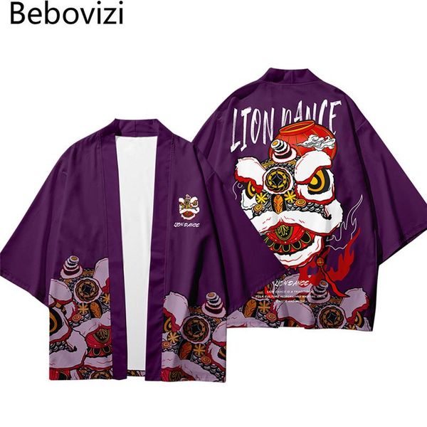 bebovizi chinese style lion dance print yukata men cardigan purple haori obi asian clothes harajuku japanese cosplay kimono ethnic clothing, Red
bebovizi chinese style lion dance print yukata men cardigan purple haori obi asian clothes harajuku japanese cosplay kimono ethnic clothing, Red