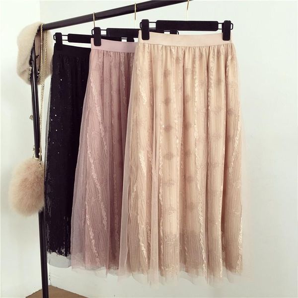 skirts 2021 spring arrival korean style elastic waist tulle skirt faldas largas elegantes 3 colors available, Black
skirts 2021 spring arrival korean style elastic waist tulle skirt faldas largas elegantes 3 colors available, Black