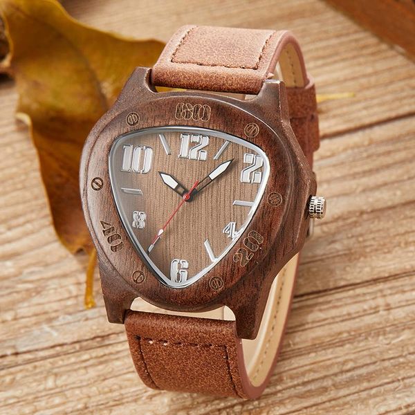 wristwatches unique triangle wood watch mens hodinky natural wooden cowhide leather quartz wristwatch retro bamboo fashion clock montre homm, Slivery;brown
wristwatches unique triangle wood watch mens hodinky natural wooden cowhide leather quartz wristwatch retro bamboo fashion clock montre homm, Slivery;brown