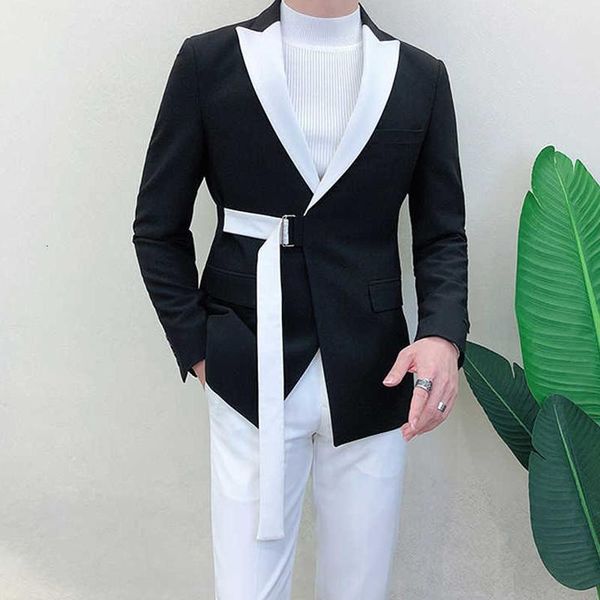 men's suits & blazers fashion handsome tailor made black men suit with white pants slim fit tuxedo groomsmen for wedding dress dinner b, White;black
men's suits & blazers fashion handsome tailor made black men suit with white pants slim fit tuxedo groomsmen for wedding dress dinner b, White;black