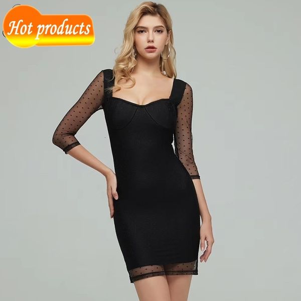 two piece dress you all in fashion dot mesh patch square collar half sleeve celebrity party mini dress bandage vdbg, White
two piece dress you all in fashion dot mesh patch square collar half sleeve celebrity party mini dress bandage vdbg, White