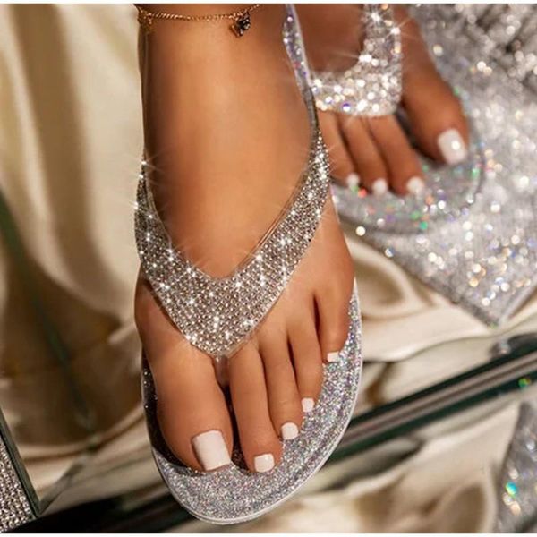slippers women's flat flip-flops summer crystal shiny rhinestone lightweight and comfortable beach sandals, Black
slippers women's flat flip-flops summer crystal shiny rhinestone lightweight and comfortable beach sandals, Black