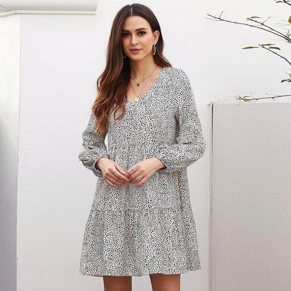 casual dresses long sleeve dot leopard print ruffles women dress 2021 v-neck button ladies elegant party, Black;gray
casual dresses long sleeve dot leopard print ruffles women dress 2021 v-neck button ladies elegant party, Black;gray
