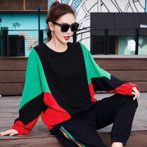 women's hoodies & sweatshirts long sleeves o neck loose black green red yellow orange patchwork fashion sweatshirt for women
women's hoodies & sweatshirts long sleeves o neck loose black green red yellow orange patchwork fashion sweatshirt for women