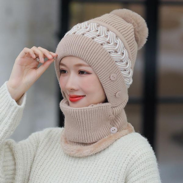 beanies 2021 winter hat women's one-piece warm knitted bib bubble thick wool cold with earmuffs baotou cap
beanies 2021 winter hat women's one-piece warm knitted bib bubble thick wool cold with earmuffs baotou cap