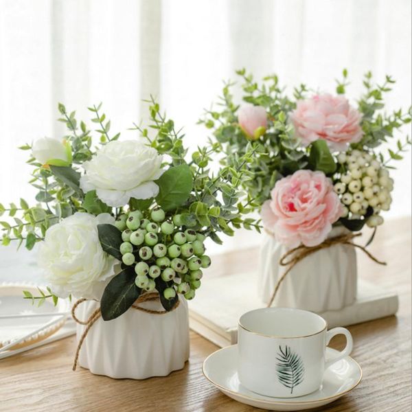 decorative flowers & wreaths nordic simulation rose flower suit ceramic vase artificial wall fake home decoration wedding holding
decorative flowers & wreaths nordic simulation rose flower suit ceramic vase artificial wall fake home decoration wedding holding