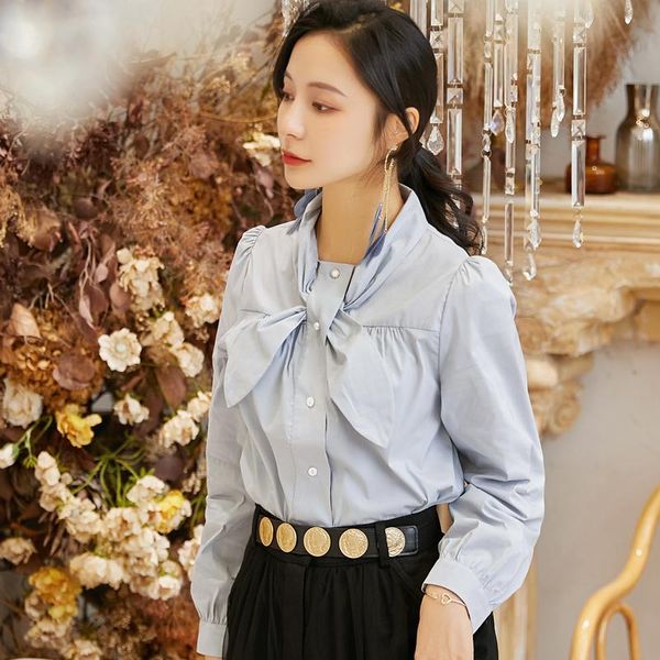 women long sleeve blouse fashion korean style elegant lady shirt original design bow collar spring autumn women's blouses &, White
women long sleeve blouse fashion korean style elegant lady shirt original design bow collar spring autumn women's blouses &, White