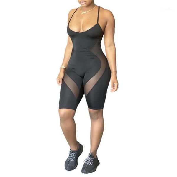 women sheer mesh patchwork playsuits sleeveless party club rompers shorts outfit spaghetti strap skinny playsuits1, Black;white
women sheer mesh patchwork playsuits sleeveless party club rompers shorts outfit spaghetti strap skinny playsuits1, Black;white