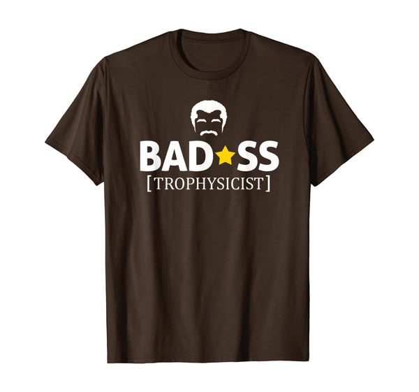 neil degrasse tyson badass (trophysicist) t-shirt with star, White;black