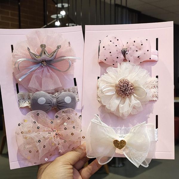 pcs/set baby girl headband crown lace bows flower kids headbands hairband for girls princess turban hair accessories, Slivery;white
pcs/set baby girl headband crown lace bows flower kids headbands hairband for girls princess turban hair accessories, Slivery;white