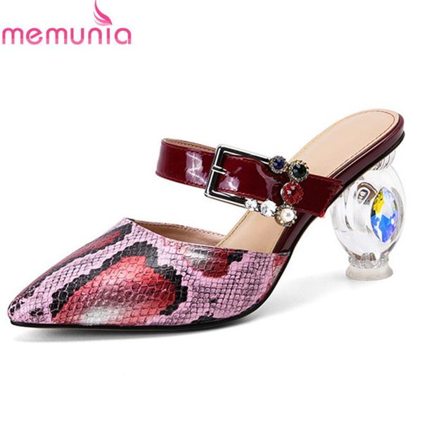 fashion genuine leather shoes women sandals buckle crystal pointed toe strange high heel party woman, Black
fashion genuine leather shoes women sandals buckle crystal pointed toe strange high heel party woman, Black