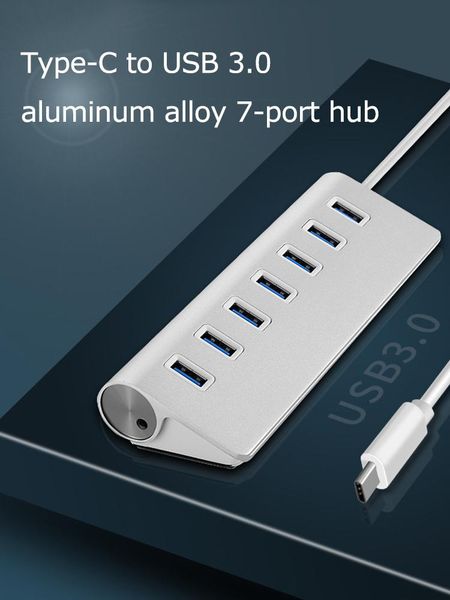 hubs type c hub high-speed aluminum alloy 7 ports cable splitter type-c to usb3.0 for windows lapphone u disk
hubs type c hub high-speed aluminum alloy 7 ports cable splitter type-c to usb3.0 for windows lapphone u disk