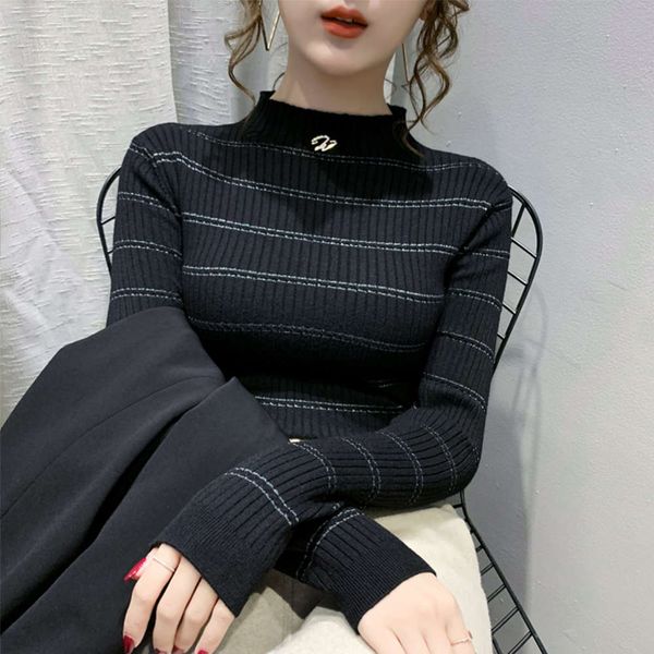women's sweaters tees sweater semi turtleneck bottomed clothing autumn winter style with knitted fashion {category} 1dbl, White;black
women's sweaters tees sweater semi turtleneck bottomed clothing autumn winter style with knitted fashion {category} 1dbl, White;black