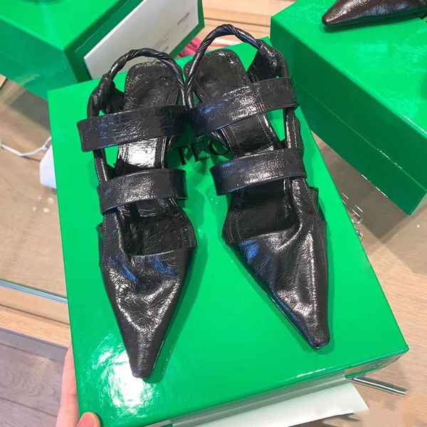women's leather strappy sandals shoes pointed toe slingback hollow out low heels black b132 dress
women's leather strappy sandals shoes pointed toe slingback hollow out low heels black b132 dress
