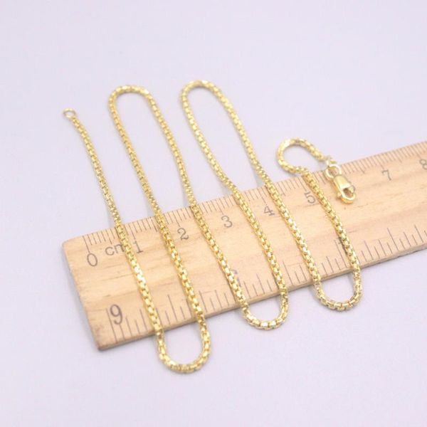 chains au750 real 18k yellow gold chain neckalce for women female 1.8mmw square box rolo necklace 18''l jewelry, Silver
chains au750 real 18k yellow gold chain neckalce for women female 1.8mmw square box rolo necklace 18''l jewelry, Silver
