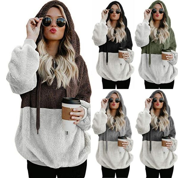 women's hoodies & sweatshirts casual loose plush leopard patchwork women splicing long sleeve drawstring hooded warm sweatshirt with p, Black
women's hoodies & sweatshirts casual loose plush leopard patchwork women splicing long sleeve drawstring hooded warm sweatshirt with p, Black