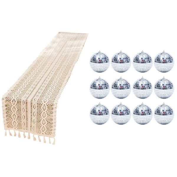 mats & pads 1 pcs crochet lace macrame table runner with tassels mirror disco ball party decoration christmas balls
mats & pads 1 pcs crochet lace macrame table runner with tassels mirror disco ball party decoration christmas balls