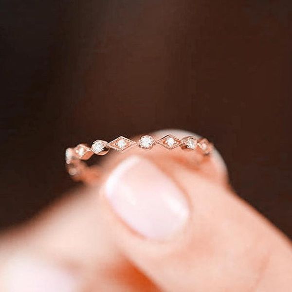 rings for woman girls fashion simple zircon thin ring elegant rose gold color wedding finger jewelry r029 cluster, Golden;silver
rings for woman girls fashion simple zircon thin ring elegant rose gold color wedding finger jewelry r029 cluster, Golden;silver