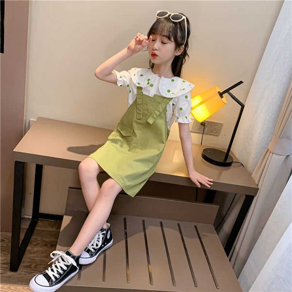 sets summer casual for girls kids 2021 girl fashion short sleeve two pieces suit 12 children's clothing t-shirt + strap skirt, Red;yellow
sets summer casual for girls kids 2021 girl fashion short sleeve two pieces suit 12 children's clothing t-shirt + strap skirt, Red;yellow