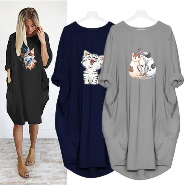 pocket loose womens dress plus size woman vintage fall midi clothes party casual pregnant korean fashion clothing sukienka, Black;gray
pocket loose womens dress plus size woman vintage fall midi clothes party casual pregnant korean fashion clothing sukienka, Black;gray