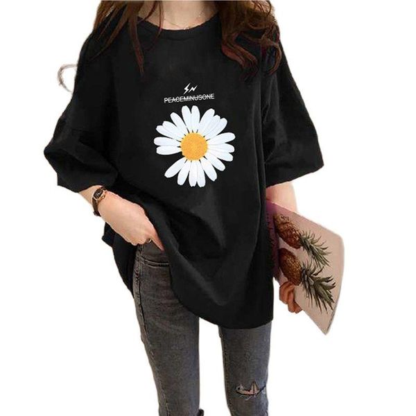 women's t-shirt 2021 summer tee shirt women round neck short sleeve casual flower print vintage pullover female elegant streetwear t-s, White
women's t-shirt 2021 summer tee shirt women round neck short sleeve casual flower print vintage pullover female elegant streetwear t-s, White