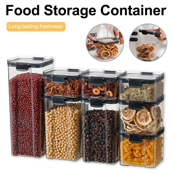 500/1100/1800ml storage container plastic kitchen refrigerator noodle box multigrain stackable sealed jar bottles & jars
500/1100/1800ml storage container plastic kitchen refrigerator noodle box multigrain stackable sealed jar bottles & jars