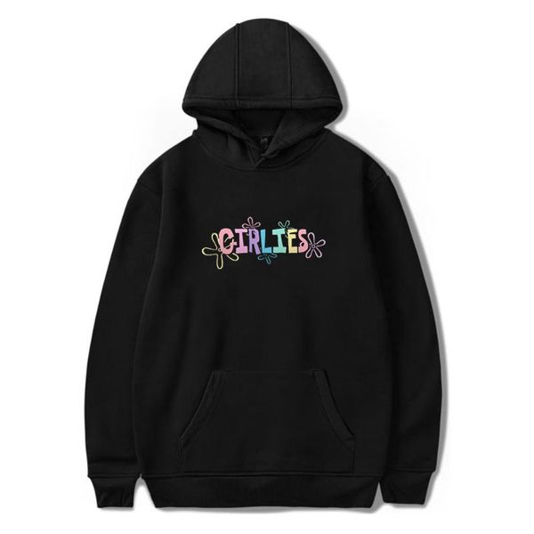 men's hoodies & sweatshirts larray girlies merch hoodie printed kpop logo casual young peaple full spring autumn letter hooded man woma, Black 
men's hoodies & sweatshirts larray girlies merch hoodie printed kpop logo casual young peaple full spring autumn letter hooded man woma, Black