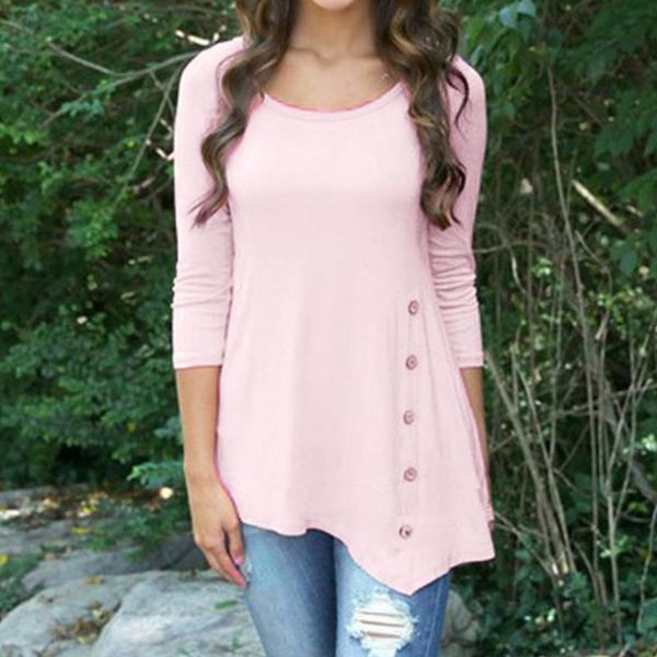 women's t-shirt buttons spring autumn women casual y2k long sleeve loose t shirts female pullover camisetas mujer round neck, White
women's t-shirt buttons spring autumn women casual y2k long sleeve loose t shirts female pullover camisetas mujer round neck, White