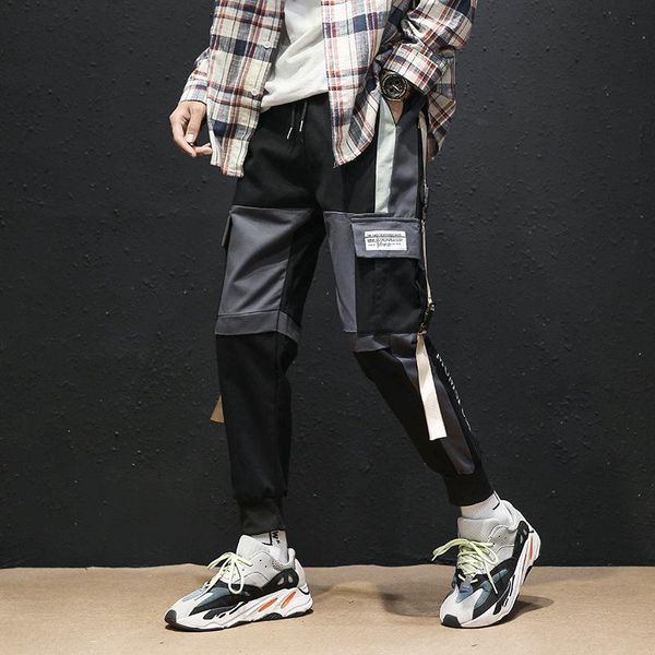 men's pants 2021 men fashion punk black grey high streetwear casual cargo plus size loose tactical trousers patchwork design
men's pants 2021 men fashion punk black grey high streetwear casual cargo plus size loose tactical trousers patchwork design