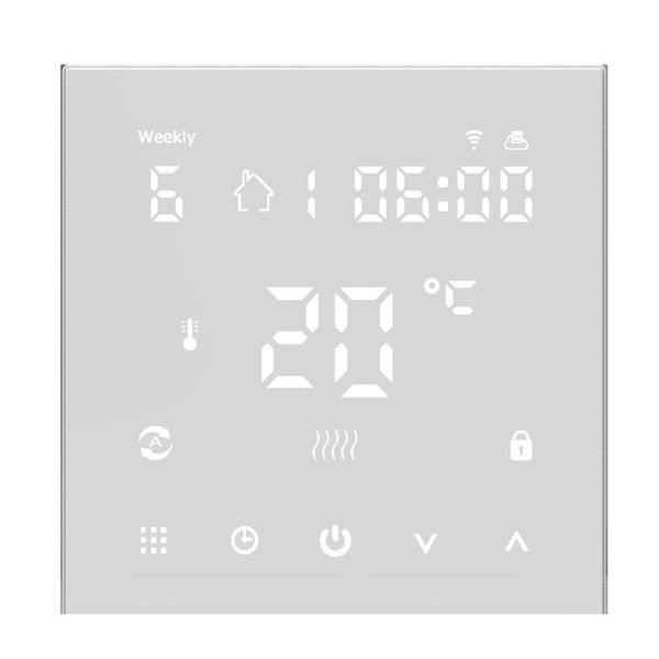 smart home control hysen white color 16a /3a hy607-wifi electrical water floor heating thermostat wifi compatible with alexa and google assi
smart home control hysen white color 16a /3a hy607-wifi electrical water floor heating thermostat wifi compatible with alexa and google assi