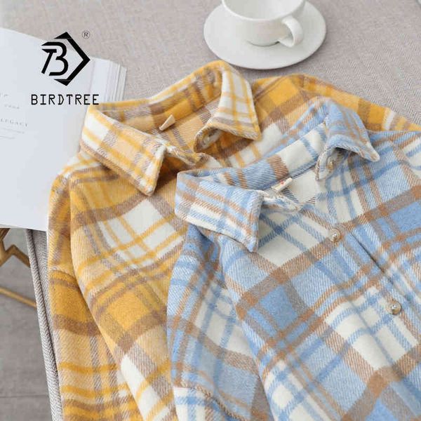 women spring vintage woolen plaid jackets full sleeve turn-down collar button up blue shirts autumn casual basic outwear t0o909f 210430, Black
women spring vintage woolen plaid jackets full sleeve turn-down collar button up blue shirts autumn casual basic outwear t0o909f 210430, Black
