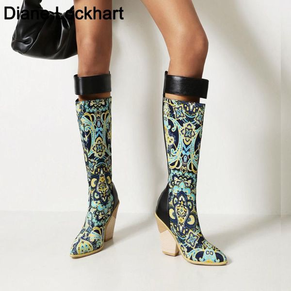 boots mixed colors knee high lady western cowboy for women long winter pointed toe cowgirl wedges motorcycle, Black
boots mixed colors knee high lady western cowboy for women long winter pointed toe cowgirl wedges motorcycle, Black