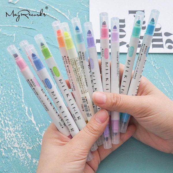highlighters 12 colors/set cute highlighter double sided fluorescent pen drawing marker decoration stationery school supply, Black;red
highlighters 12 colors/set cute highlighter double sided fluorescent pen drawing marker decoration stationery school supply, Black;red