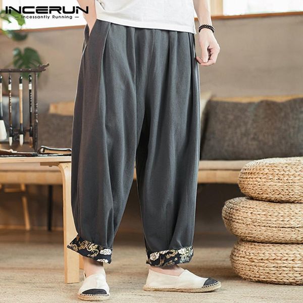 vintage men wide leg pants patchwork joggers elastic waist casual trousers 2021 baggy streetwear pantalon plus size incerun men's, Black
vintage men wide leg pants patchwork joggers elastic waist casual trousers 2021 baggy streetwear pantalon plus size incerun men's, Black