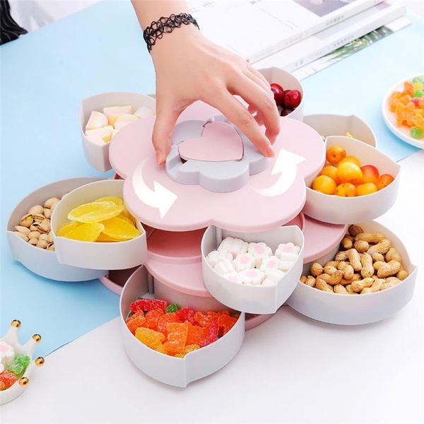 storage bottles & jars 2-layer rotating petal candy box plastic snack tray case nut rotation dried fruit plate wedding gift home organizer
storage bottles & jars 2-layer rotating petal candy box plastic snack tray case nut rotation dried fruit plate wedding gift home organizer