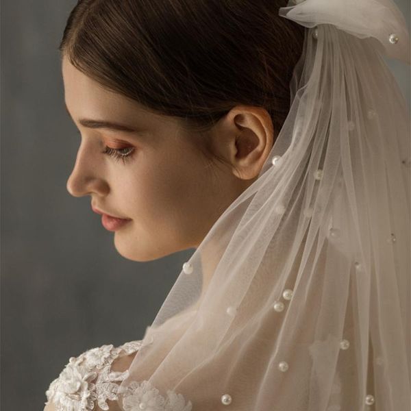 bridal veils women shoulder-length two-layers wedding veil with comb ruffle bowknot beaded pearl tulle elegant luxury accessory, Black
bridal veils women shoulder-length two-layers wedding veil with comb ruffle bowknot beaded pearl tulle elegant luxury accessory, Black