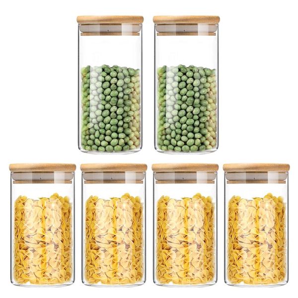 storage bottles & jars sealed food bottle glass with lid, 6pcs, for storing food, seeds, tea, coffee, candy
storage bottles & jars sealed food bottle glass with lid, 6pcs, for storing food, seeds, tea, coffee, candy