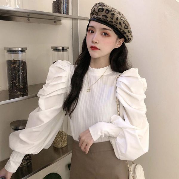 women's sweaters autumn sweater pullover bubble sleeve sense minority 2021 french gentle korean, White;black
women's sweaters autumn sweater pullover bubble sleeve sense minority 2021 french gentle korean, White;black