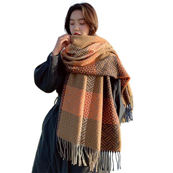 cycling caps & masks fashionable women plaid scarves winter 2021 warm tassel imitation cashmere thick female scarf for outdoor long shawl, Black
cycling caps & masks fashionable women plaid scarves winter 2021 warm tassel imitation cashmere thick female scarf for outdoor long shawl, Black