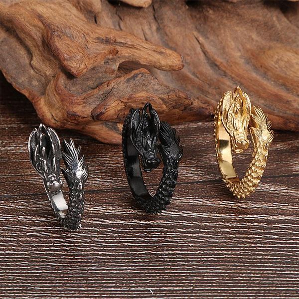cluster rings national style retro jewelry 316 stainless steel domineering dragon ring european and american men's open, Golden;silver
cluster rings national style retro jewelry 316 stainless steel domineering dragon ring european and american men's open, Golden;silver