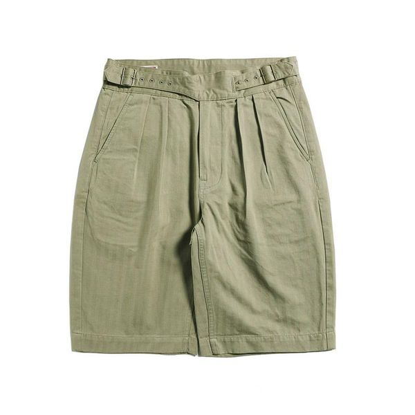 men's shorts vintage red style men herringbone gurkha knee length relaxed fit, White;black
men's shorts vintage red style men herringbone gurkha knee length relaxed fit, White;black