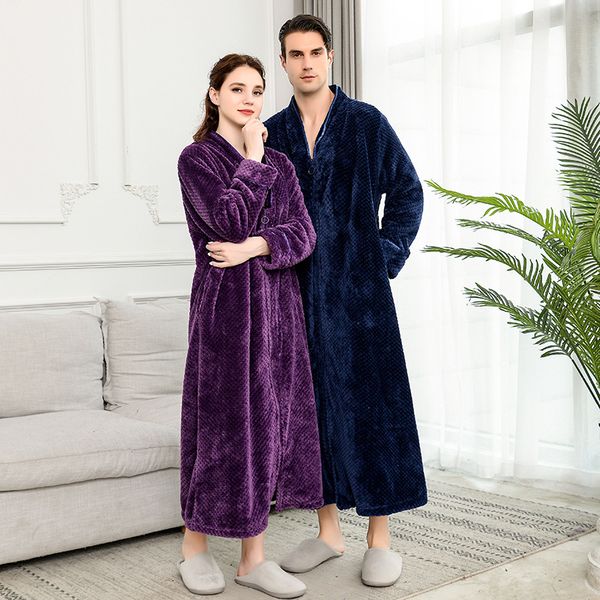 women plus size thickening flannel extra long thermal bathrobe lovers zipper v-neck winter warm bath robe pregnant wedding robes, Black;red
women plus size thickening flannel extra long thermal bathrobe lovers zipper v-neck winter warm bath robe pregnant wedding robes, Black;red