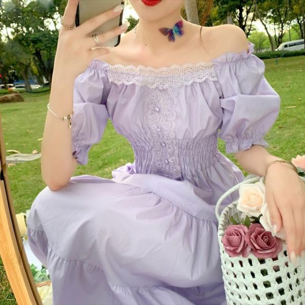 summer purple elegant lace womens dresses long maxi vintage square collar female franch casual holiday lady vestidos, Black;gray
summer purple elegant lace womens dresses long maxi vintage square collar female franch casual holiday lady vestidos, Black;gray