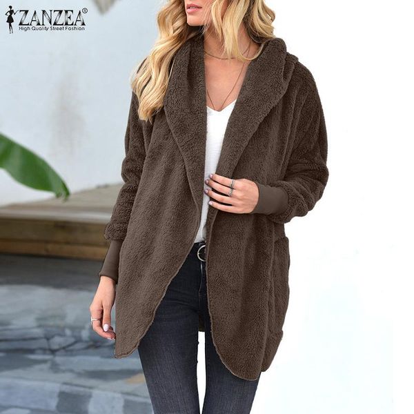 women hoodies plush fluffy coats fashion autumn outwear casual long sleeve open front jackets solid loose cardigan hooded women's, Black;brown
women hoodies plush fluffy coats fashion autumn outwear casual long sleeve open front jackets solid loose cardigan hooded women's, Black;brown