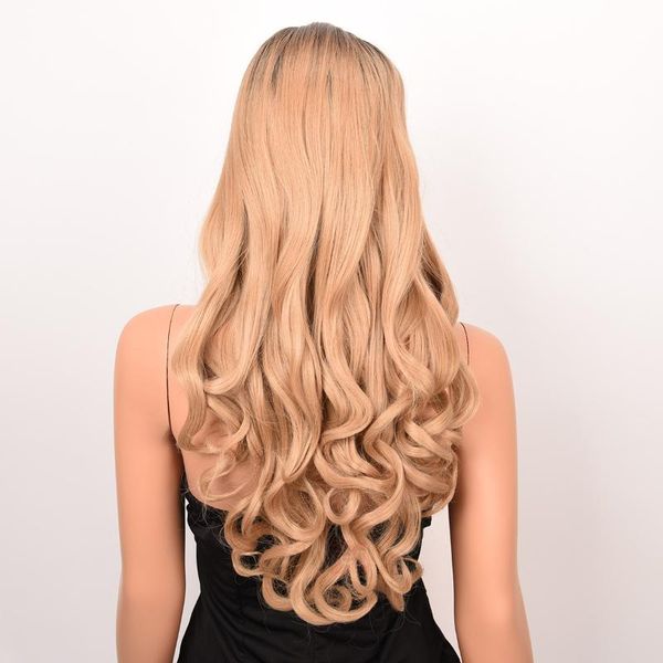 synthetic wigs women's long wavy blonde golden brown ombre wig for women natural cosplay middle part hair, Black
synthetic wigs women's long wavy blonde golden brown ombre wig for women natural cosplay middle part hair, Black