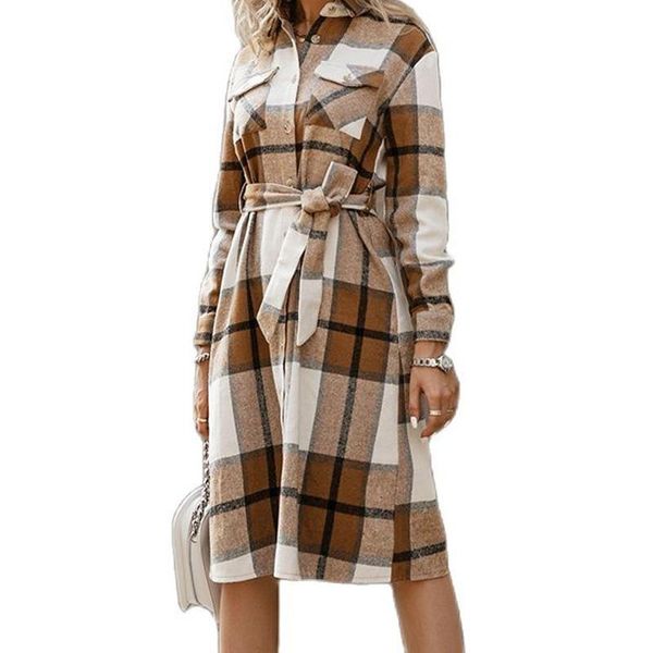women's trench coats plaid cardigan windbreaker lace-up long skirt autumn commuter business jacket cloak dress, Tan;black
women's trench coats plaid cardigan windbreaker lace-up long skirt autumn commuter business jacket cloak dress, Tan;black