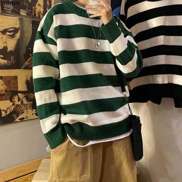 casual loose sweatshirts striped female hiphop pullovers streetwear autumn winter knitted warm jumper sweater teen knitwear, White;black
casual loose sweatshirts striped female hiphop pullovers streetwear autumn winter knitted warm jumper sweater teen knitwear, White;black